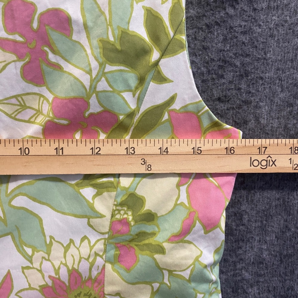 Brooks Brothers‎ Dress Womens 6 Floral Sleeveless Pink Green Coastal Vacation - Picture 6 of 8